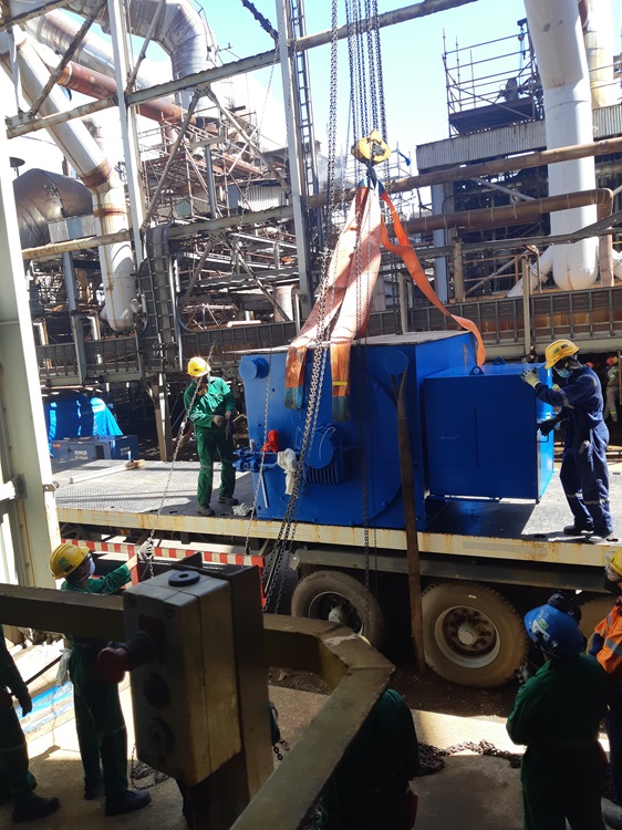  Motor Lifting in Progress 1